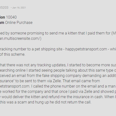 Pet Scams